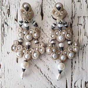 TORY BURCH PASSEMENTERIE CLIP-ON EARRINGS (NEW)